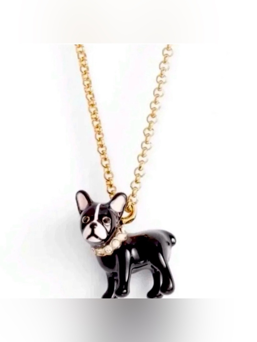 Kate Spade Ma Cherie Antoine Frenchie Dog necklace